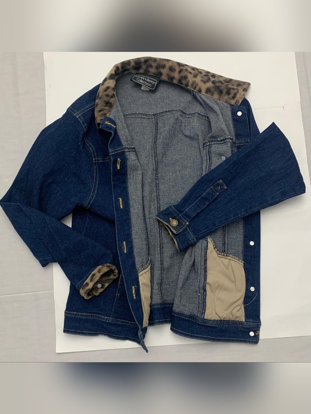 CAROL ANDERSON COLLECTION JEAN JACKET WOMEN'S COLOR BLUE SIZE SMALL